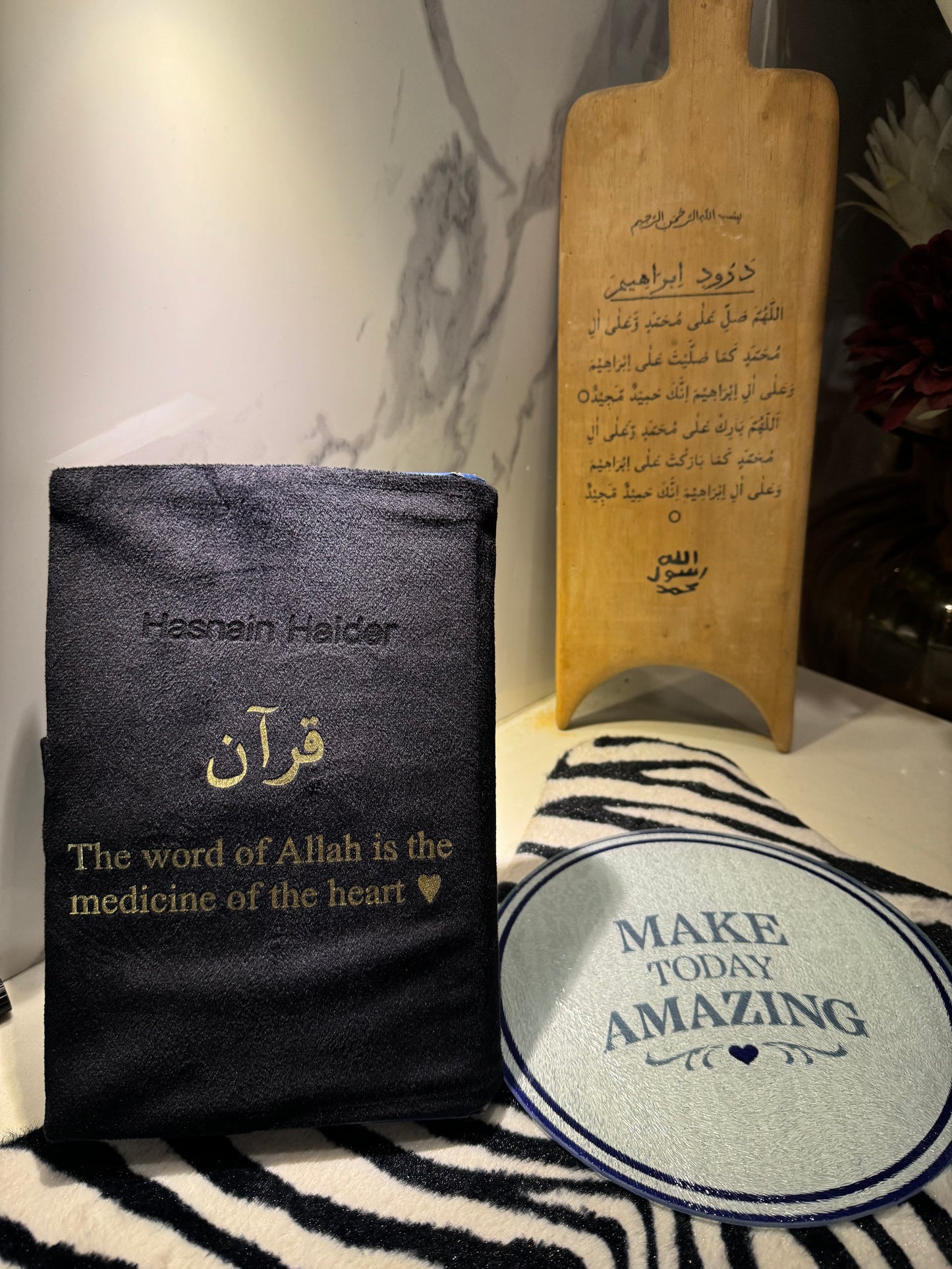 Personalised Quran cover with Quran