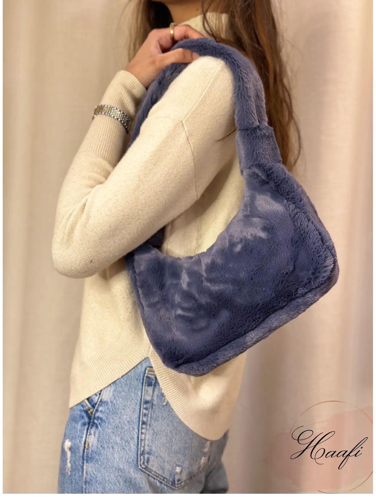 Soft Hush Fur - Dusty Blue