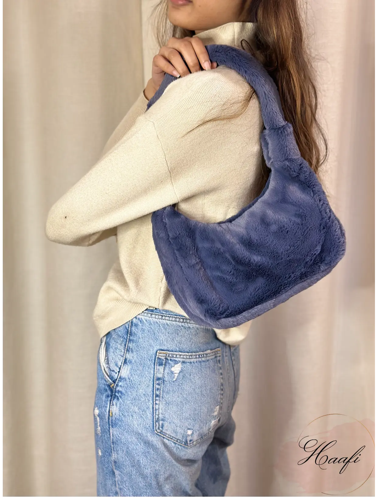 Soft Hush Fur - Dusty Blue