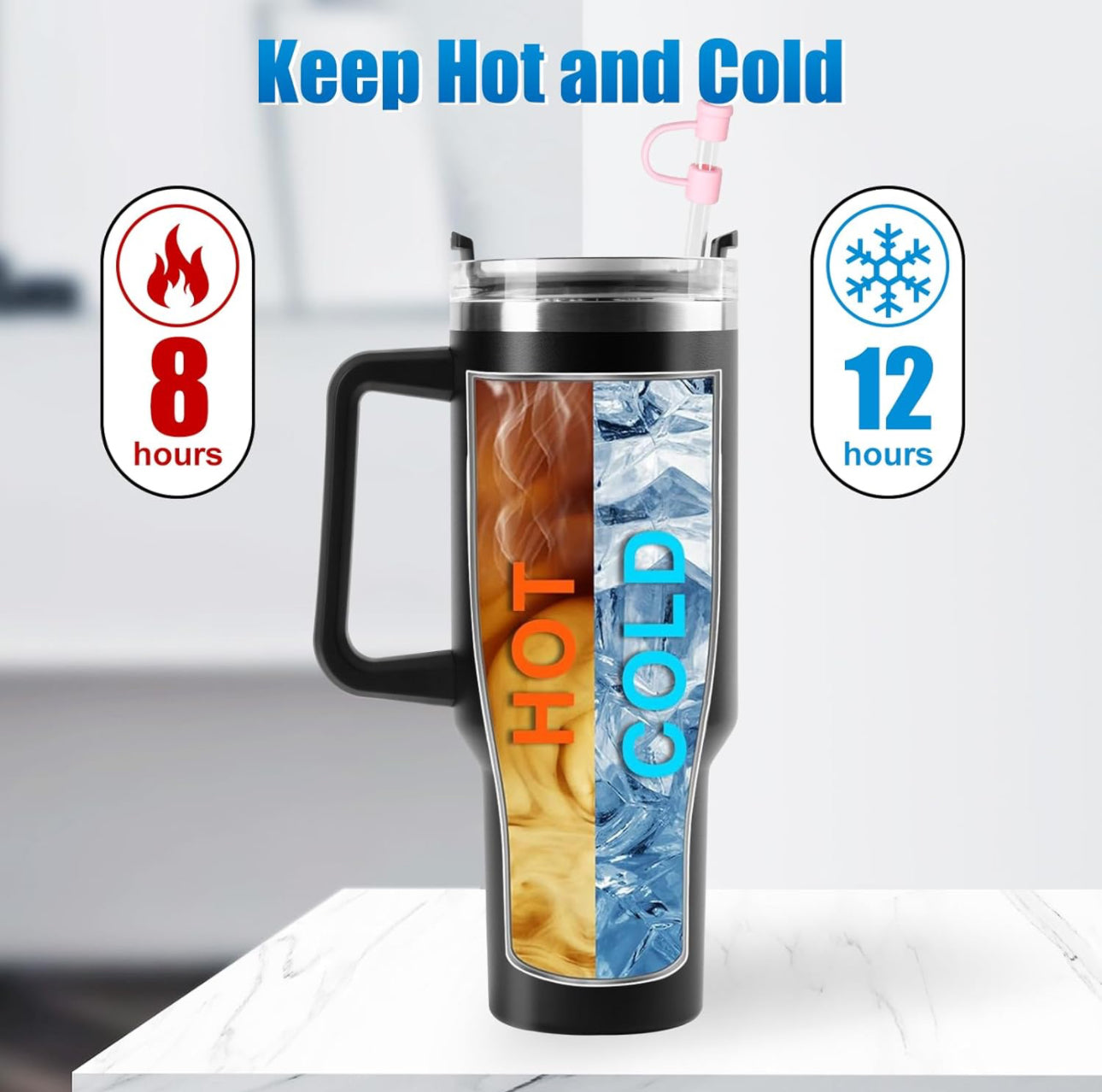 40 oz Personalised Tumbler (Black)