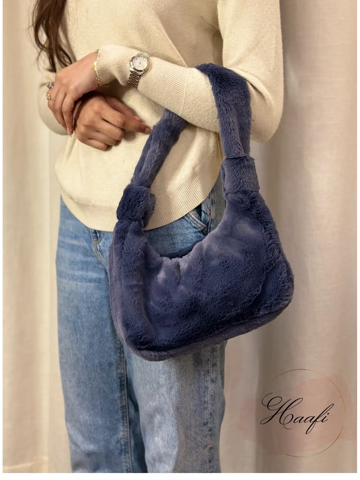 Soft Hush Fur - Dusty Blue