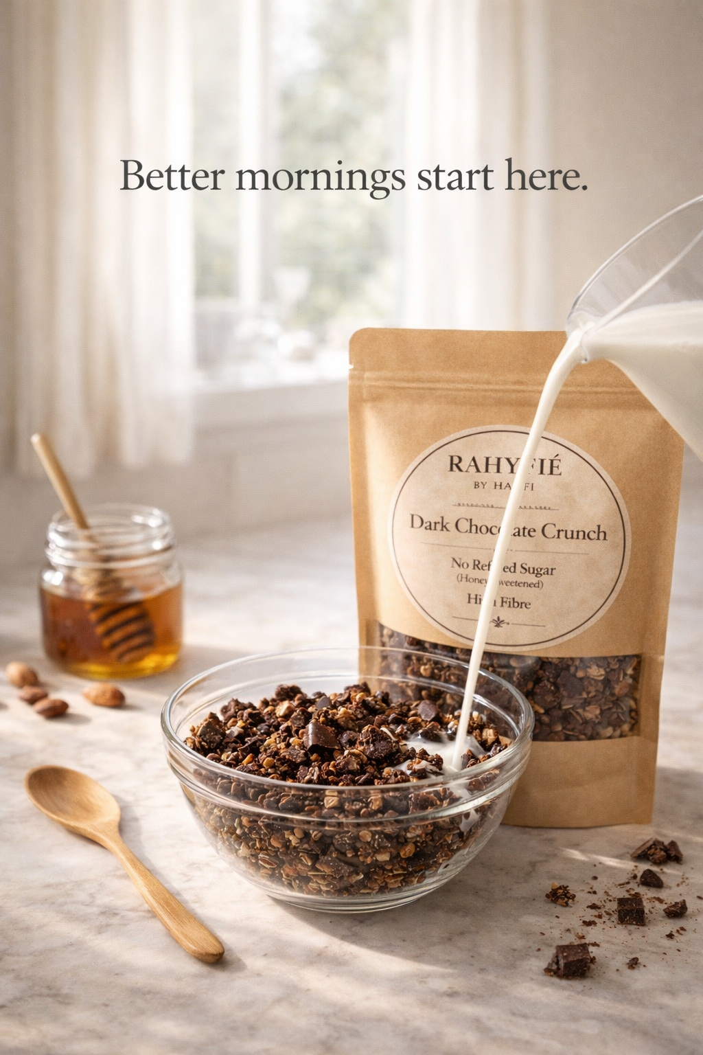 Rahyfie Dark Chocolate Granola (Guilt-Free & No Refined Sugar)