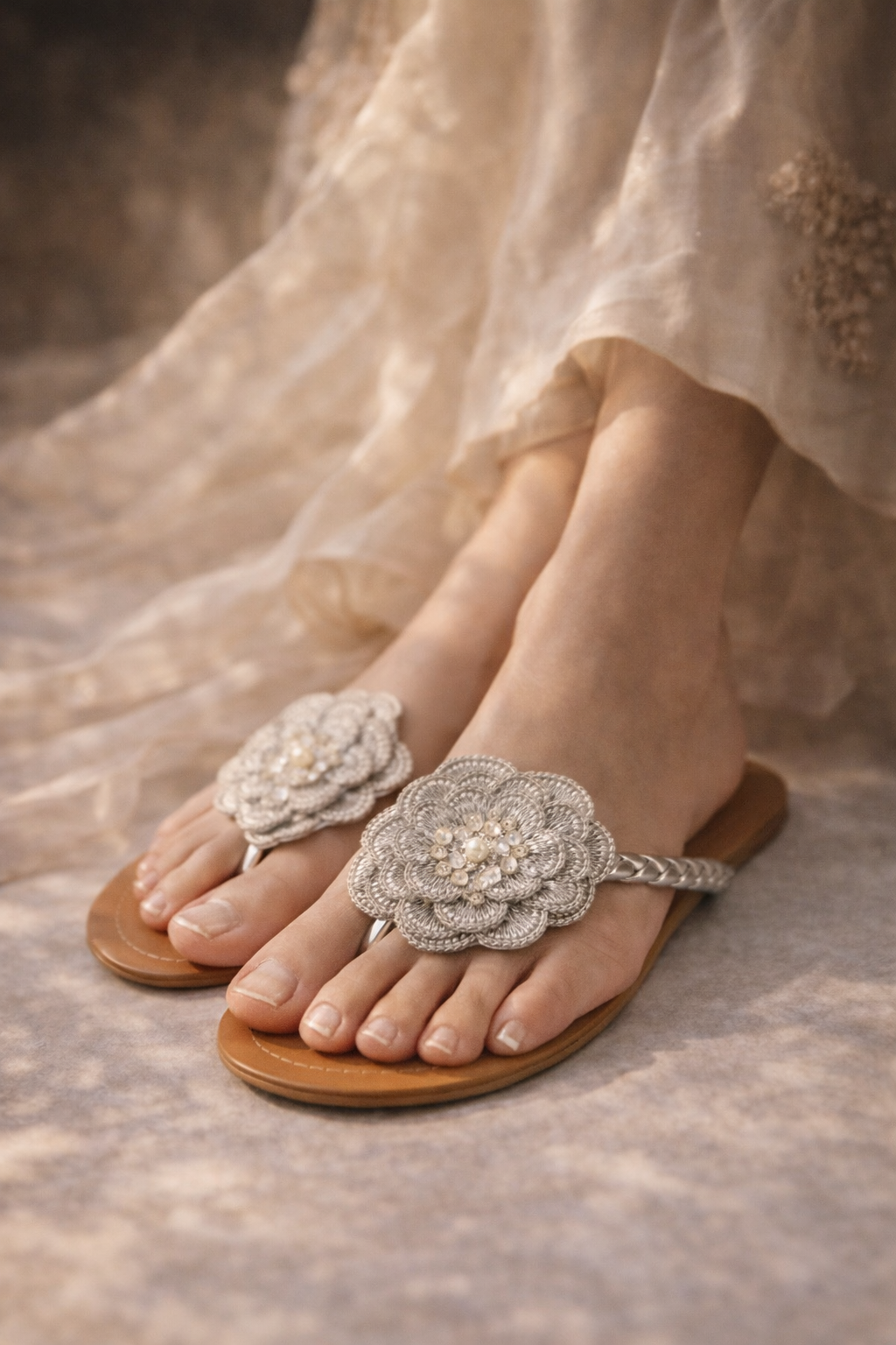 Flora Embellished Flats