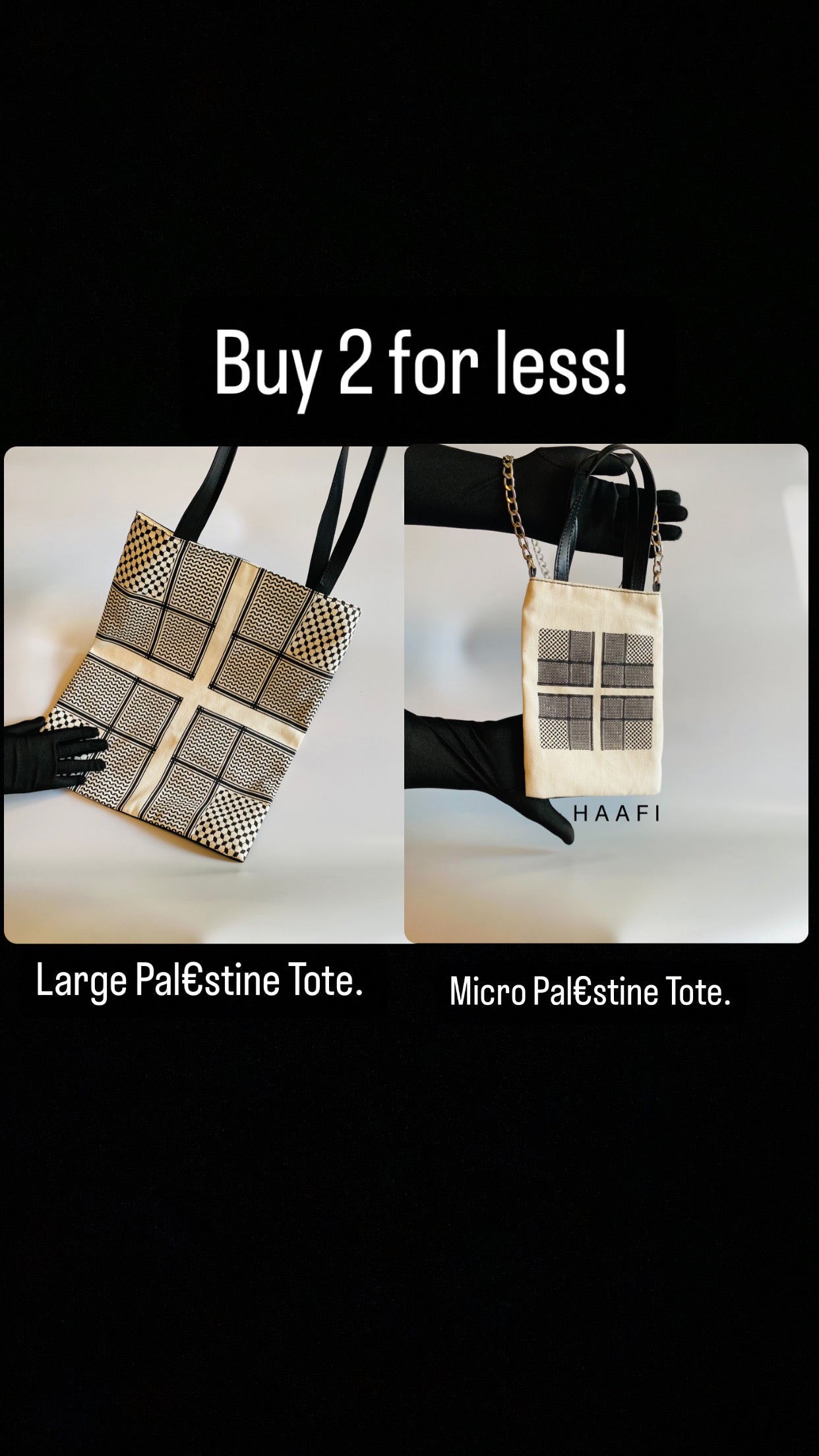 Large & Micro Palestine Totes Deal .